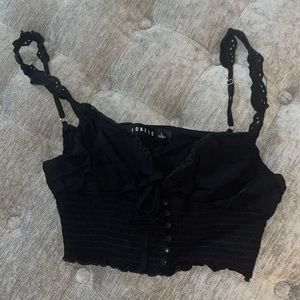 black crop tank top
